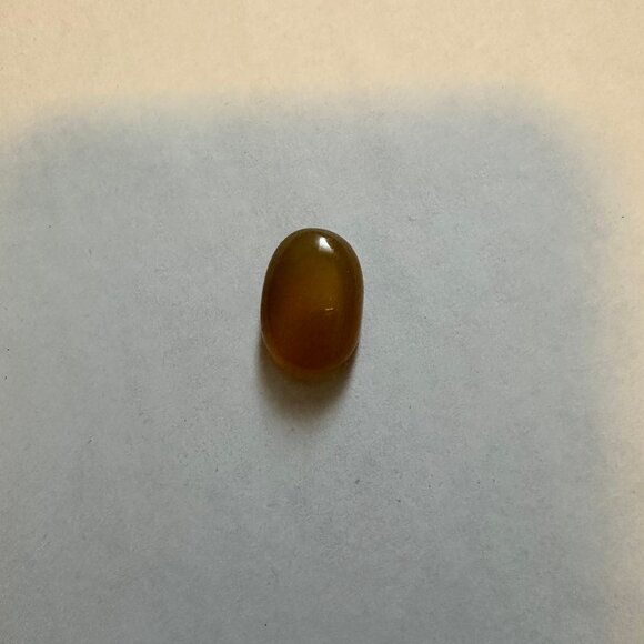 10 Carat Cat Eye Amber Agate (Aqeeq) Gemstone 18 mm x 10 mm Rare - Picture 3 of 8